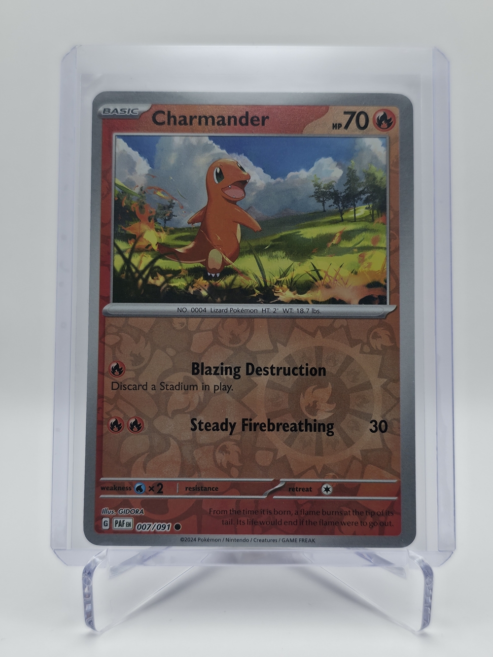 Pokémon TCG - Charmander - Paldean Fates - Reverse Holo - 007/091